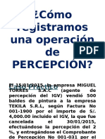 Cómo Registramos Una Operación de PERCEPCIÓN