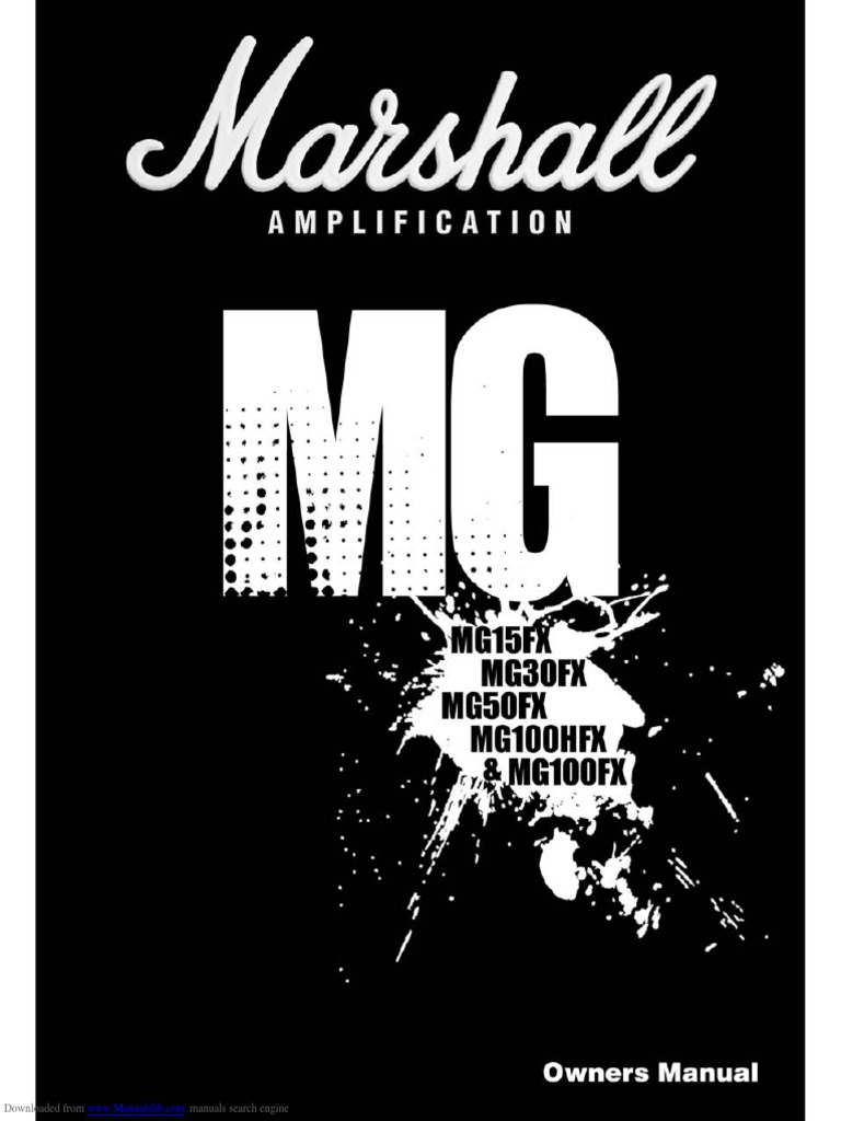 Marshall MG Amp Manual | Loudspeaker | Headphones