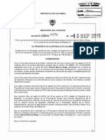 Decreto 1474 Del 15 de Septiembre de 2016