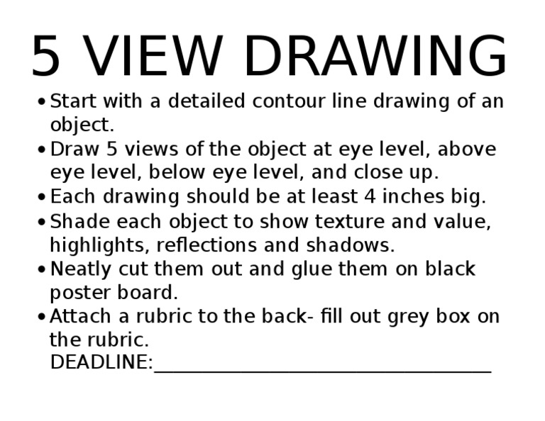 Five View Drawing Project Guidelines | PDF | Home & Garden