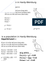 Is A Population in Hardy-Weinburg Equilibrium?: P FR (A) (2 X 90) + 420 0.3 Q FR (A) 0.7