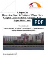 A Report On Theoretical Study & Testing of 976nm Fibre Coupled Laser Diode For Pumping of Yb Doped Fibre Laser