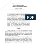 The Five-Question Method For Framing A Qualitative Research Study PDF