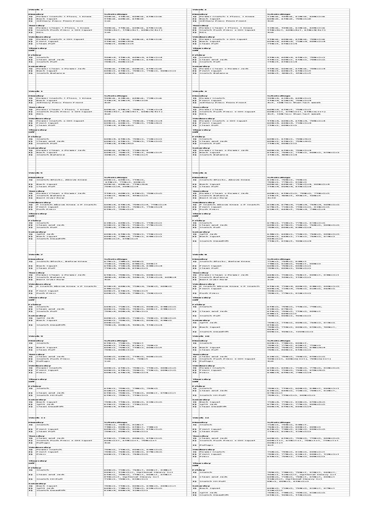 Juggernaut Weightlifting Program Pdf Athletic Sports Sports