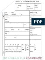 Nurse Brain Sheet Telemetry Unit SBAR