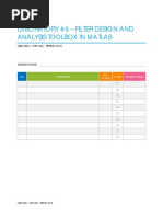 Lab 6 - Matlab FDATools