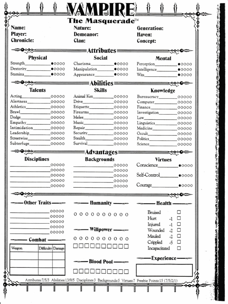 Vampire CHRSHT | PDF | Social Science | Science & Mathematics