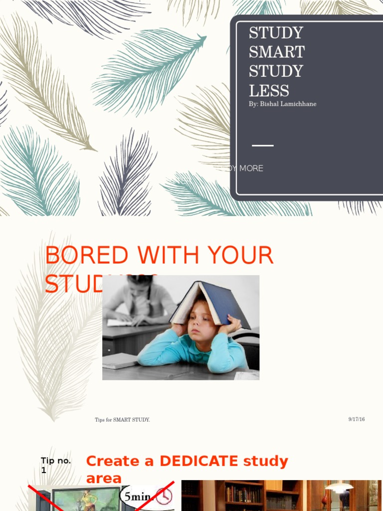 Study Smart Study Less | PDF