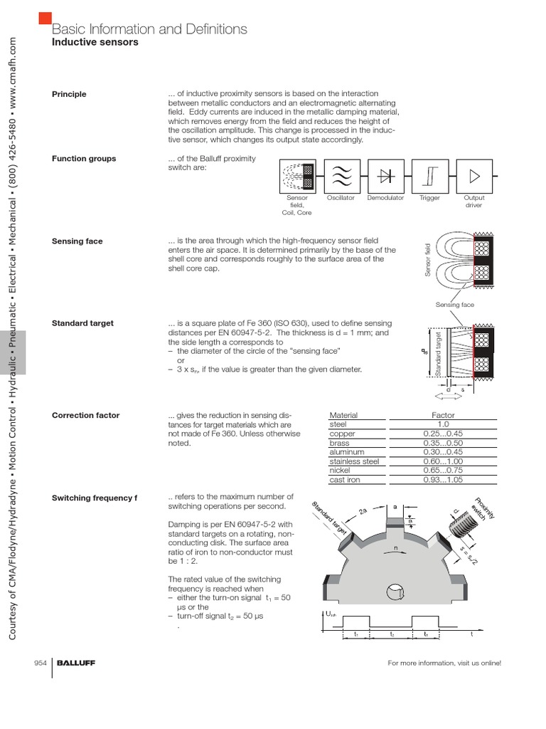 Balluff Inductive Prox Basic Info & Wiring Diagrams Relay Switch