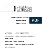 Final Project Report Mandarin MPU32052