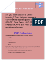 Studentehelp - OPS 571 Final Exam - UOP OPS 571 Final Exam