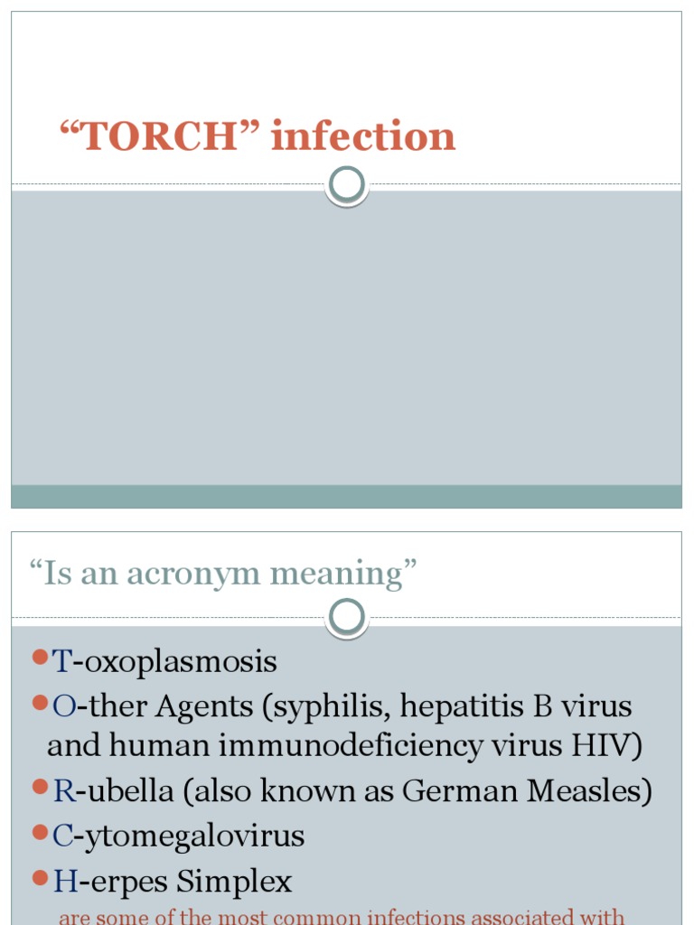 Torch PDF Congenital Disorder Infection
