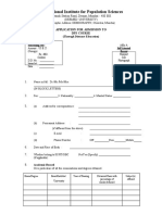 Application Form for Dps