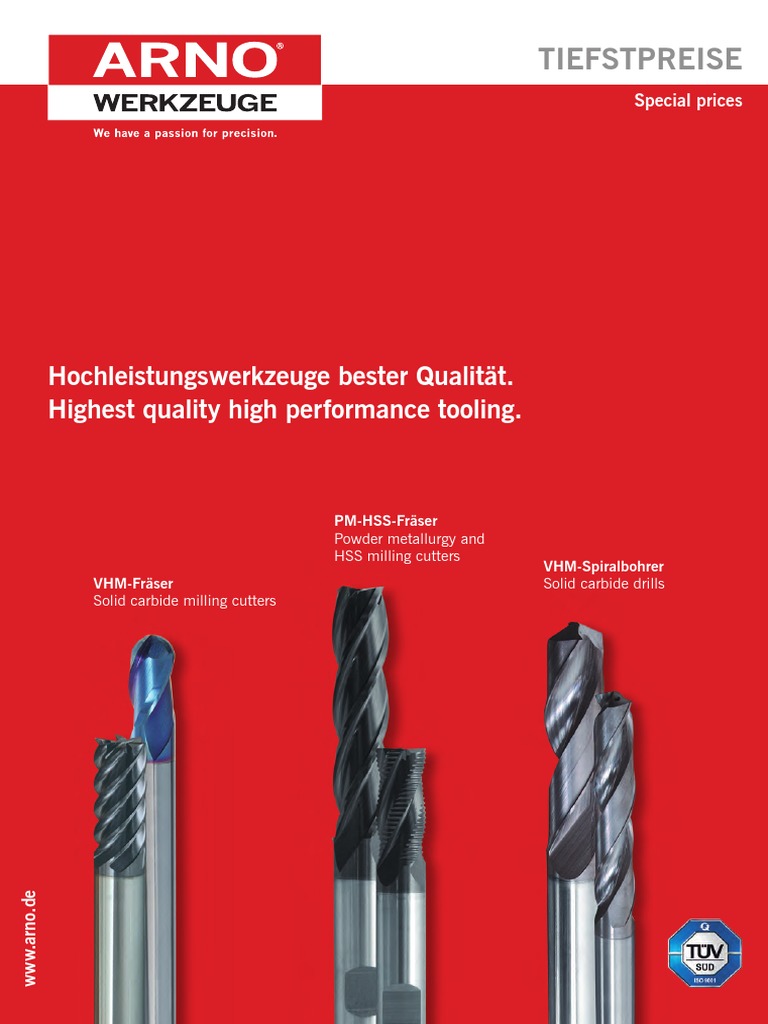 ARNOSolid Carbide Endmills & Drills