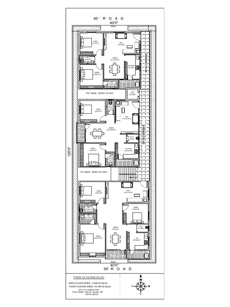 Typical Floor Plan with Dimensions | PDF | Business | Computing And ...
