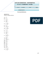 Lista de Exercicios Matematica 9o Ano 1o Bim PDF