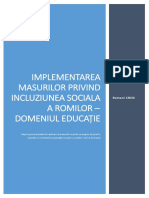 Report On Roma Segregation in Education Romania Romanian