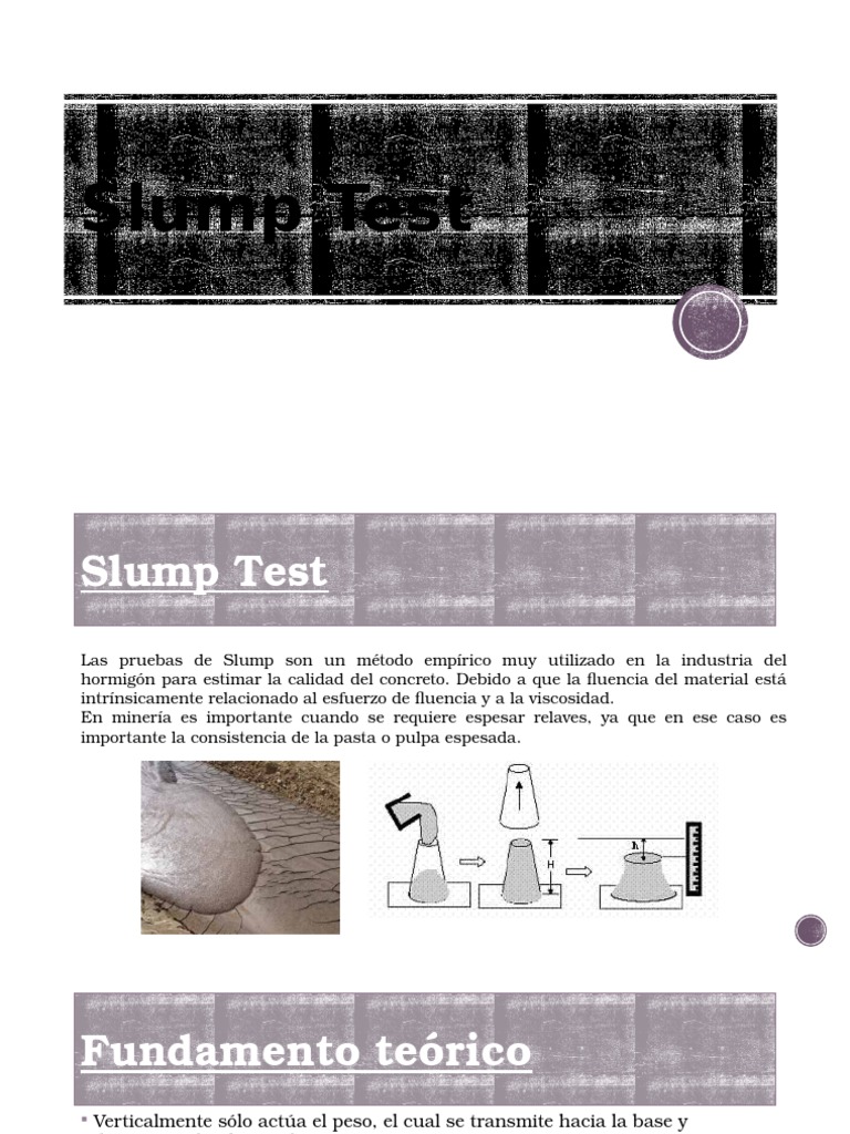 Pruebas de Slump en Concreto y Espesamiento | PDF