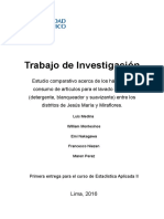 Trabajo de Investigación Sobre Artículos de Limpieza