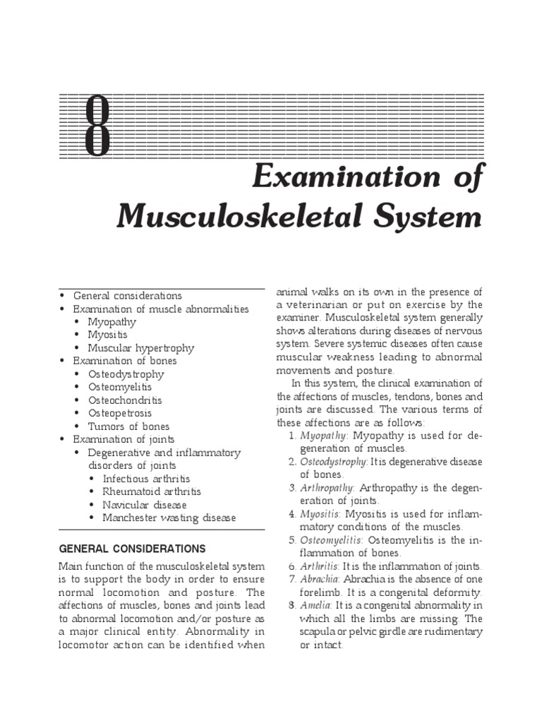 Chapter08 Examination of Musculoskeletal System PDF Joint