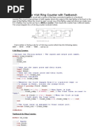 Verilog Code For 4 Bit Ring Counter With Testbench