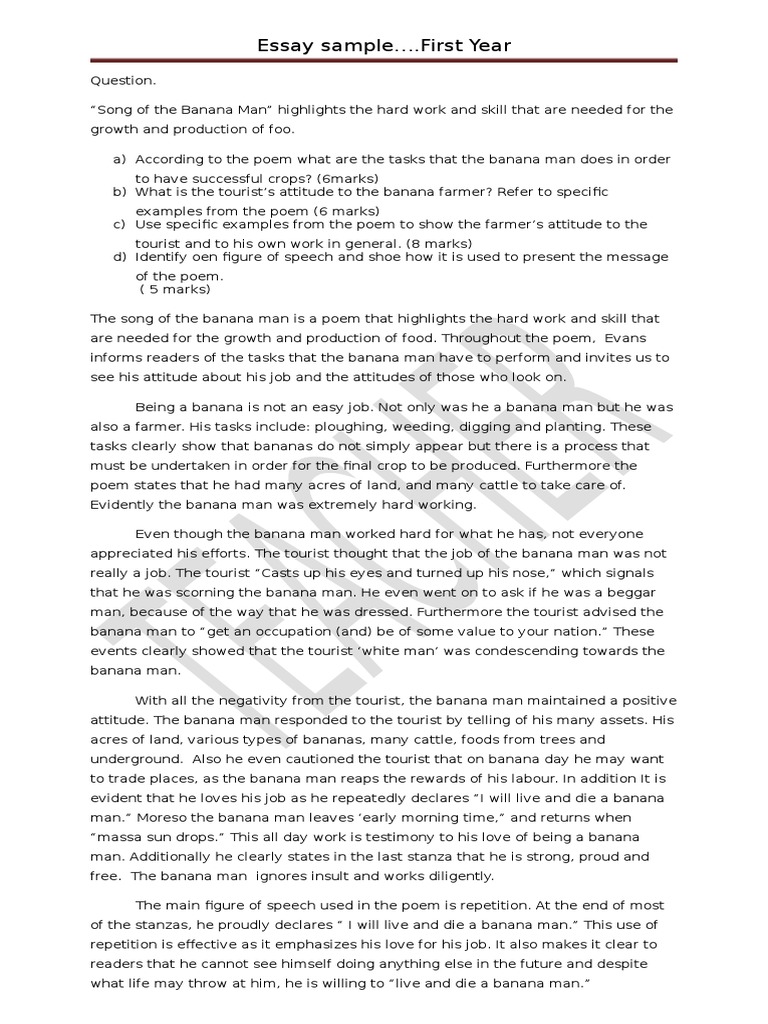 Essay on banana tree image