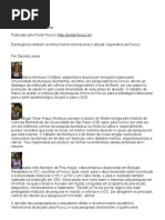 Estrangeiros Refletem Reconhecimento Internacional e Atitude Cooperativa Da Fiocruz