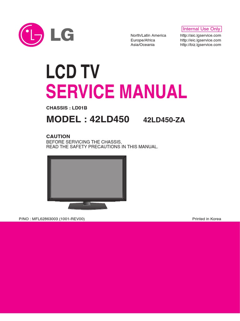 Lg 42lg5000-za Service Manual