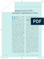 Designing Lessons For EFL Listening Comprehension Classes: Justine Ross