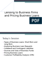 Lending and Pricing Business Loans