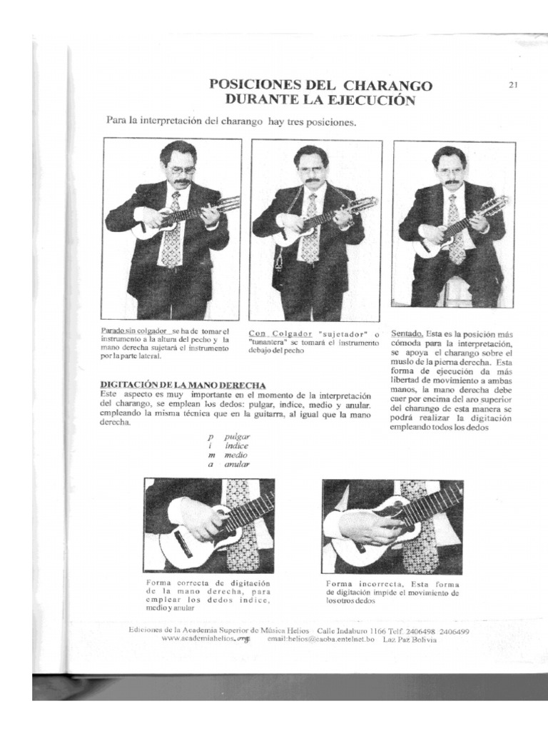 Posiciones Para La Ejecucion Del Charango Pdf