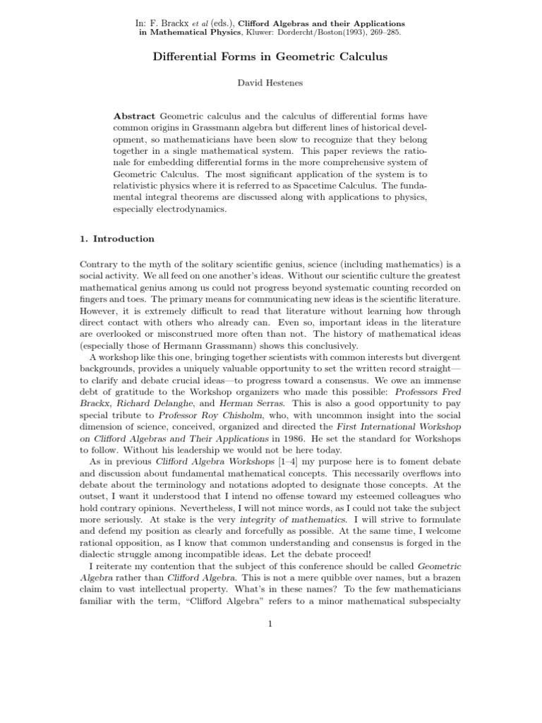 Differential Forms in Geometric Calculus | PDF