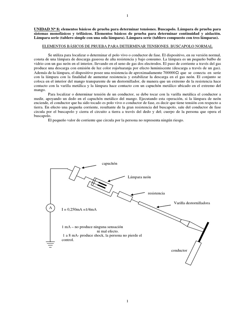 1184 y Lampara de Prueba | PDF | Corriente eléctrica Resistencia y Conductancia