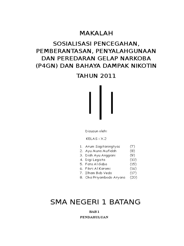 29 Makalah Bahaya Rokok Narkotika Docx