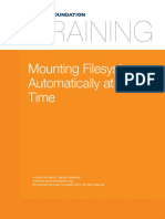 Filesystems and Storage Mounting Filesystems Automatically Boot Time