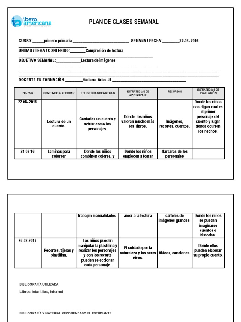 Plan de Clases | PDF