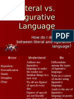 Literal Vs Figurative Language