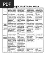 A Sample PYP Planner Rubric: 4 3 2 1 Central Idea and Lines of Inquiry