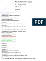 The Quick Brown Fox Jumps Over The Lazy Dog: Pdfprinter Functionality (Text Styles)