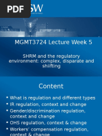 MGMT3724 Lecture Week 5 Regulatory Environment