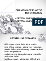 Mechanisms of Plastic Deformation: Crystalline Ceramics Noncrystalline Ceramics