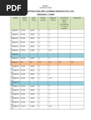 Timesheet