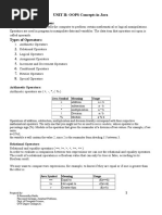 Java Unit II, III & IV