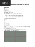 Sistem Persamaan Linear Kuadrat Dua Variabel (SPLKDV)