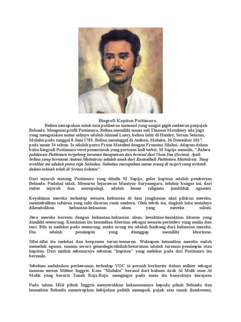 Biografi Kapitan Pattimura Docx