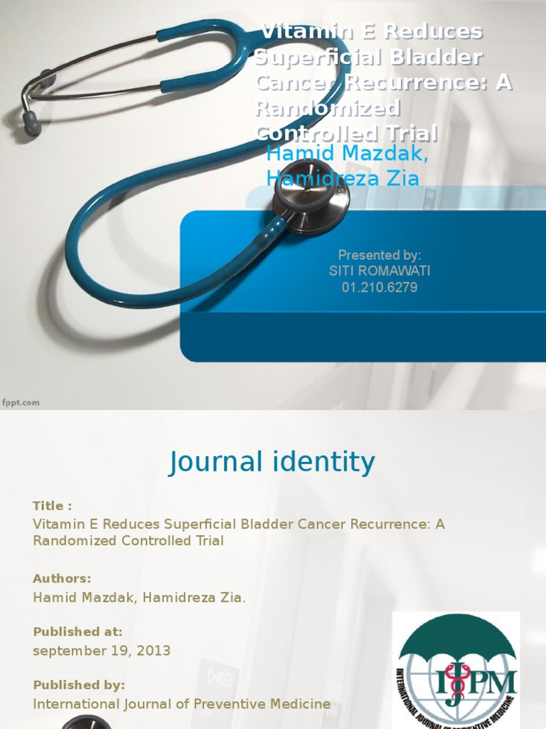 Superficial Bladder Cancer Recurrence A Randomized Controlled Trial