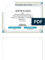 Certificado Curso Fundascender