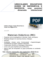 Materiais Curriculares Educativos para Professores de Matemática e Prática Pedagógica