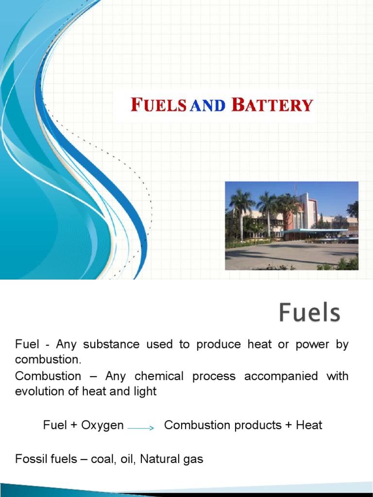 Fuel Types and Combustion Chemistry | PDF | Biomass | Battery (Electricity)