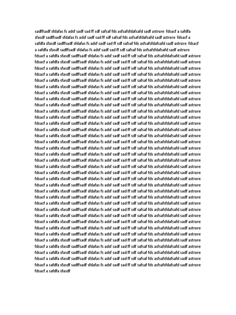Nonsensical Text Document | PDF | Home & Garden